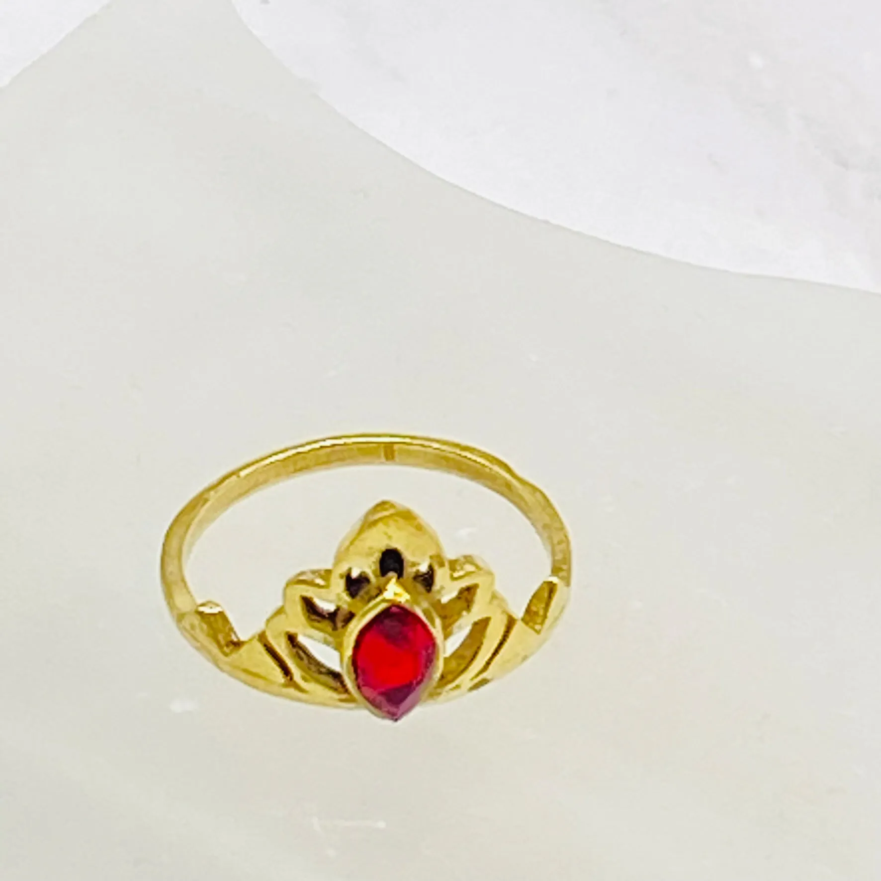 Gold Filled Crystal Ring, Handmade Jewelry, Fashionable Ring, Faceted Gemstone Ring, Gift For Her, Statement Ring, Vintage Style Ring