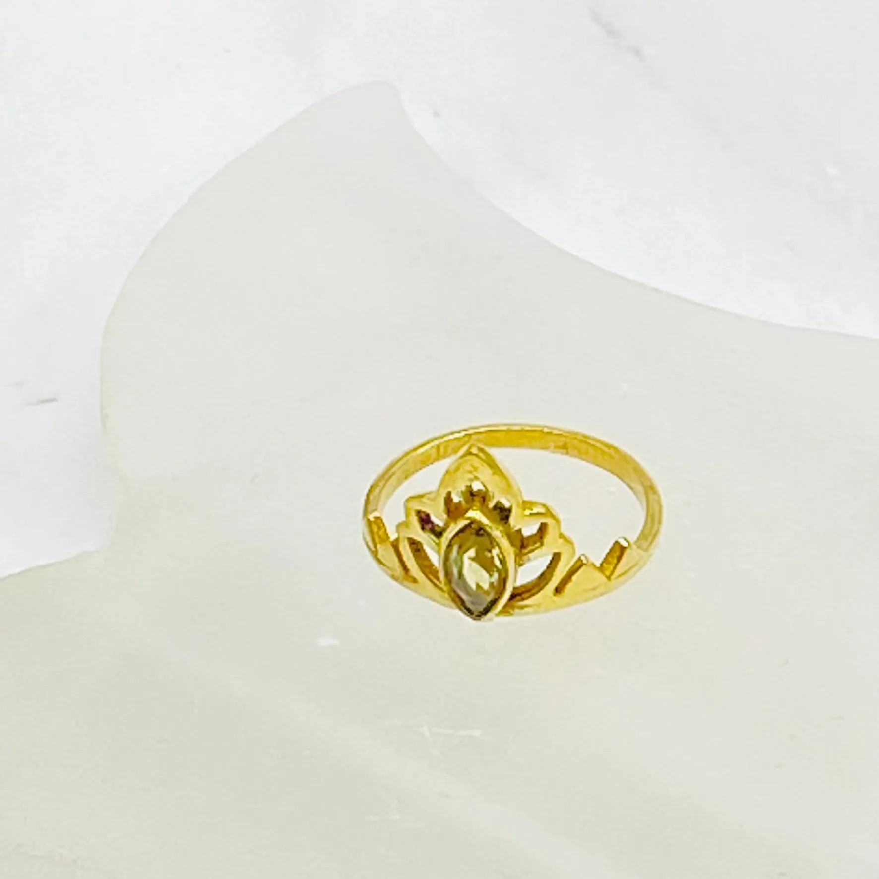 Gold Filled Crystal Ring, Handmade Jewelry, Fashionable Ring, Faceted Gemstone Ring, Gift For Her, Statement Ring, Vintage Style Ring