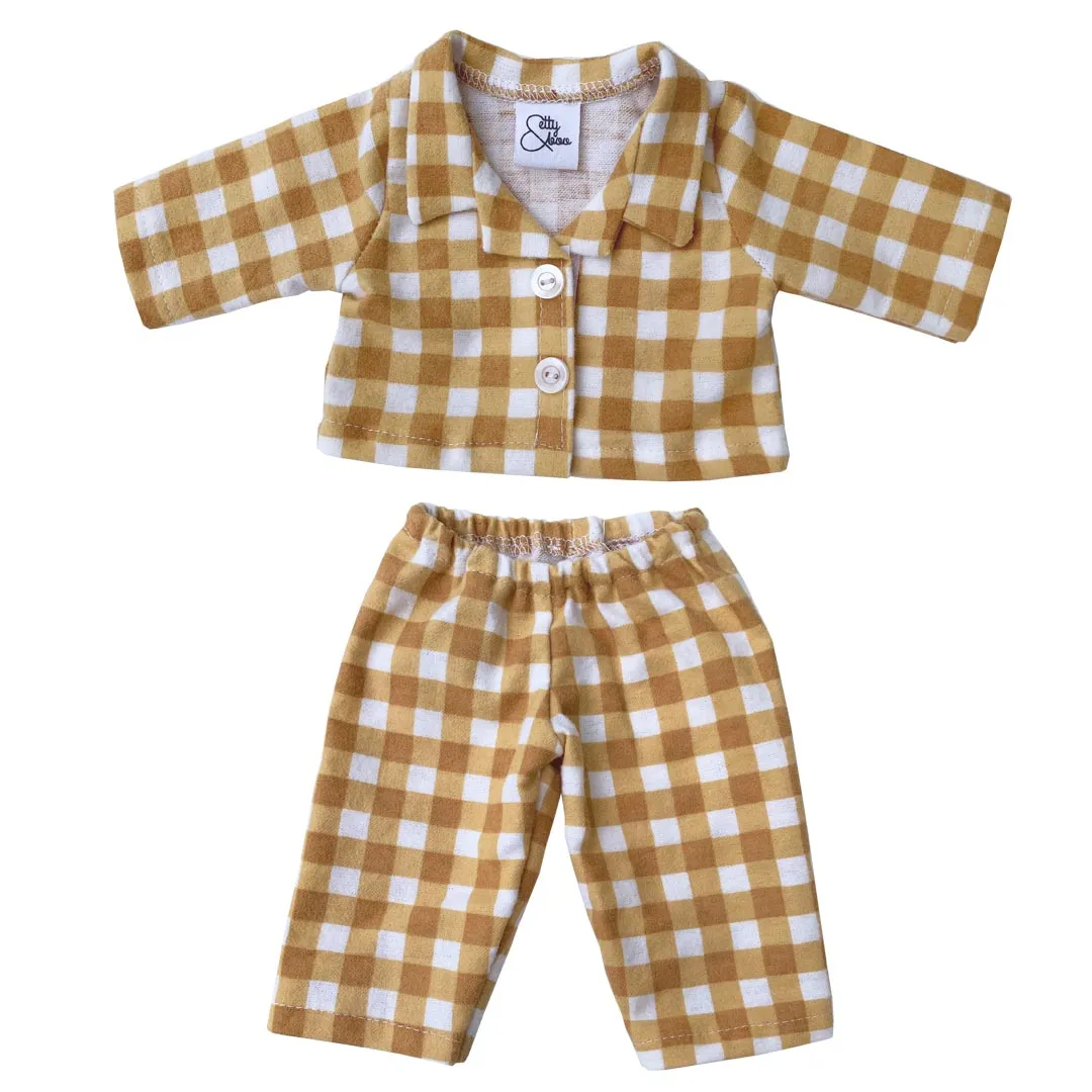 Gold Gingham PJ's