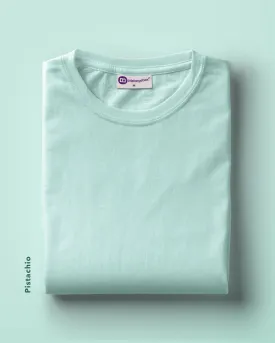 Half Sleeves Crew Neck: Pistachio