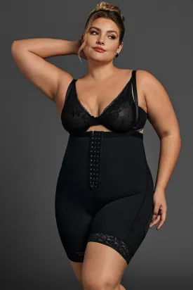 High-Waisted Button Front Shaping Control Shapewear