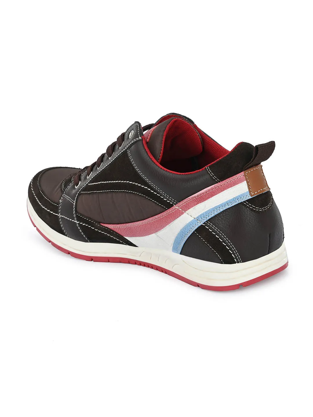 Hitz Men's Leather Lace-up Joggers Running Shoes