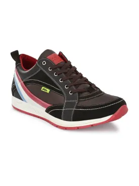 Hitz Men's Leather Lace-up Joggers Running Shoes