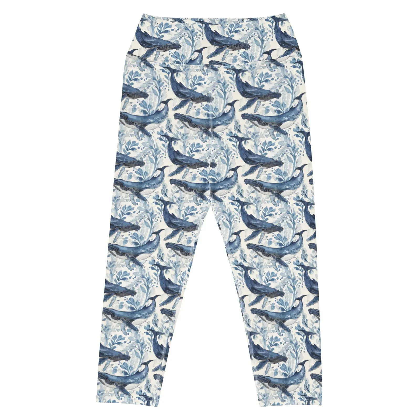 Humpback Whale Song Capri Swim Leggings
