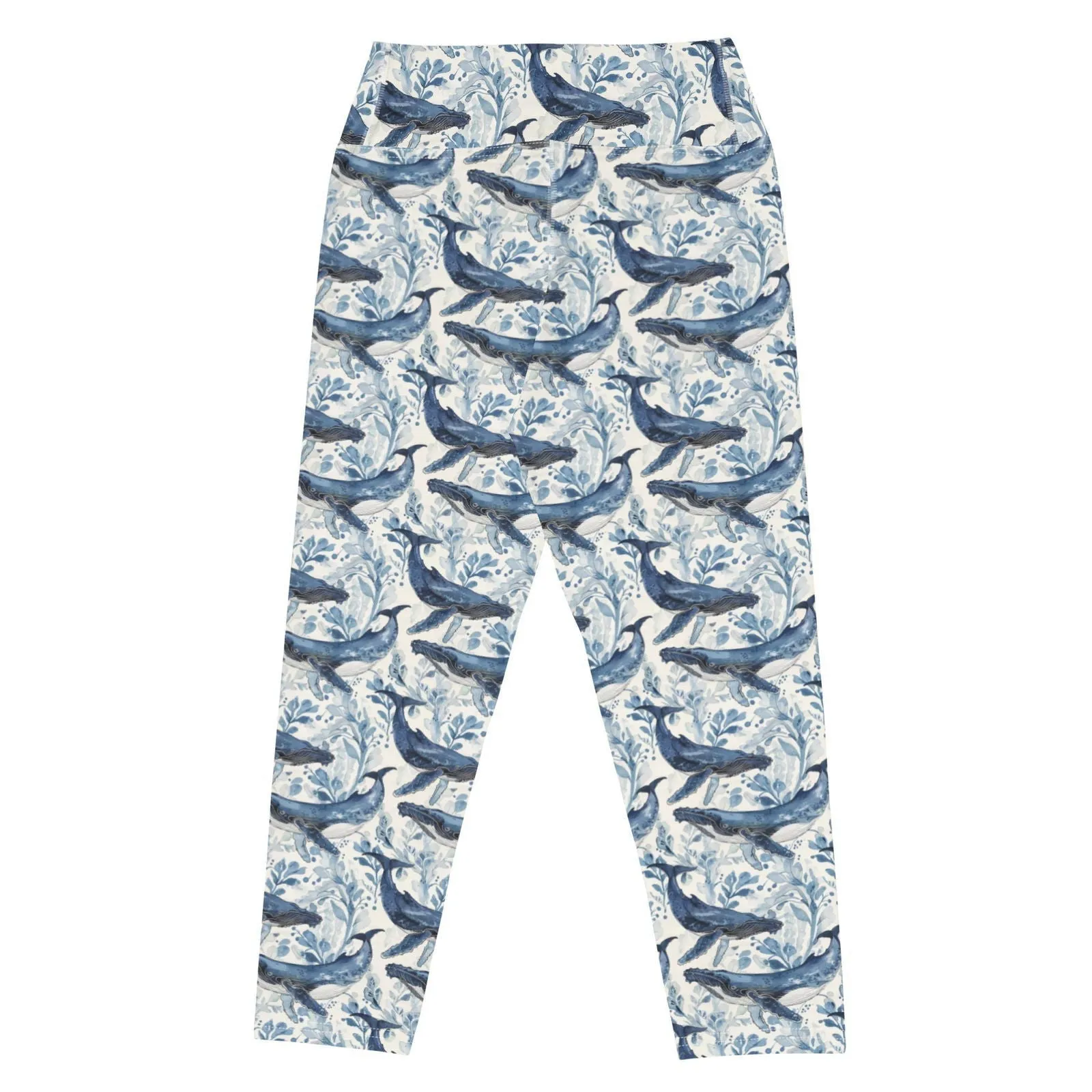 Humpback Whale Song Capri Swim Leggings