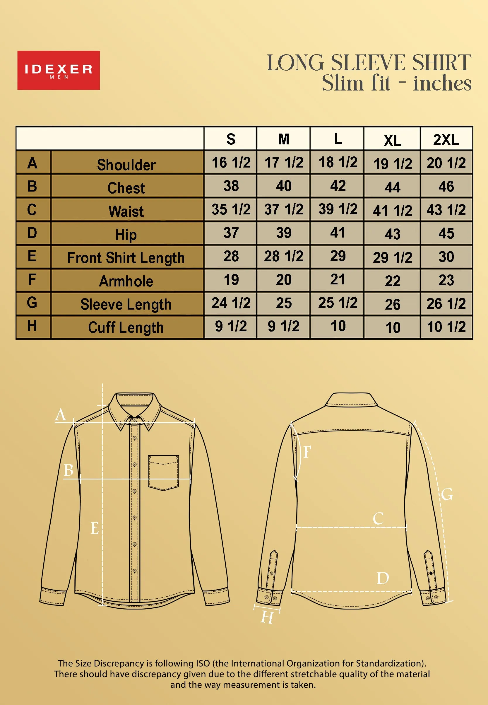 IDEXER LONG SLEEVE SHIRT [SLIM FIT] ID0208/ID0209