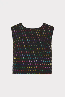 Iiana Beaded Sequin Sleeveless Top