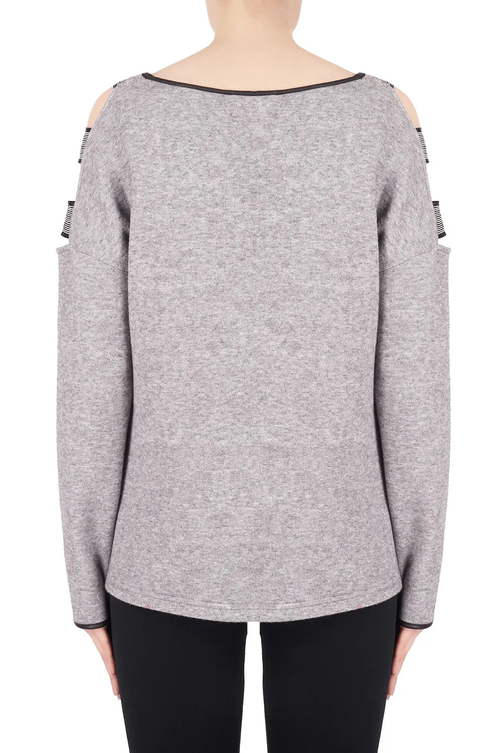 Joseph Ribkoff Embellished Grey Top