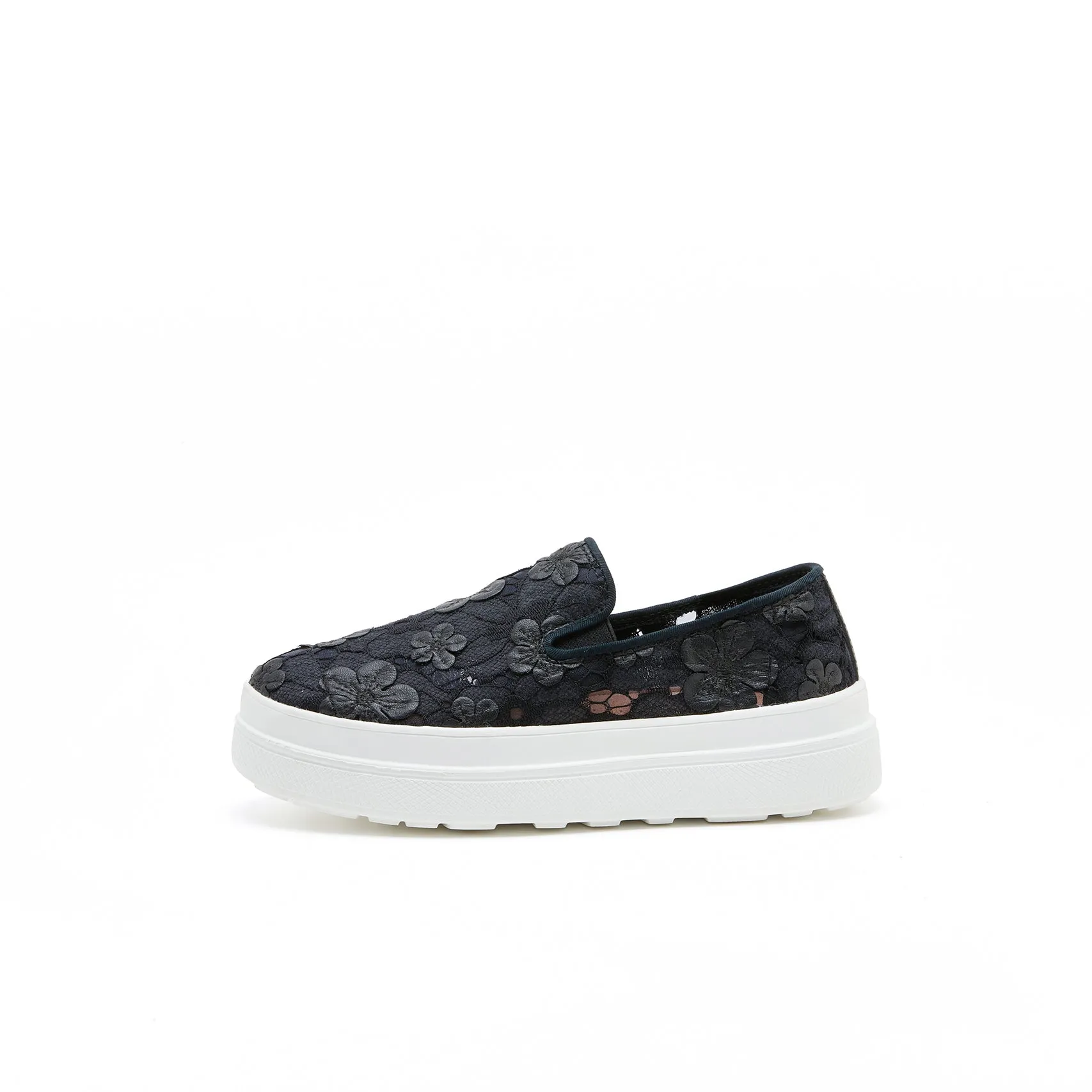 JOY&MARIO Women’s Slip-On Canvas Loafers in Black-83500W