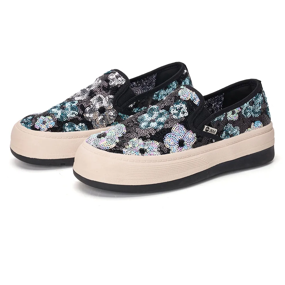 JOY&MARIO Women’s Slip-On Fabric Platform in Champagne-87869W