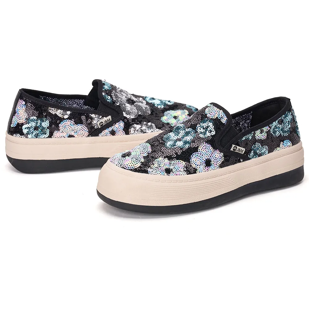 JOY&MARIO Women’s Slip-On Fabric Platform in Champagne-87869W