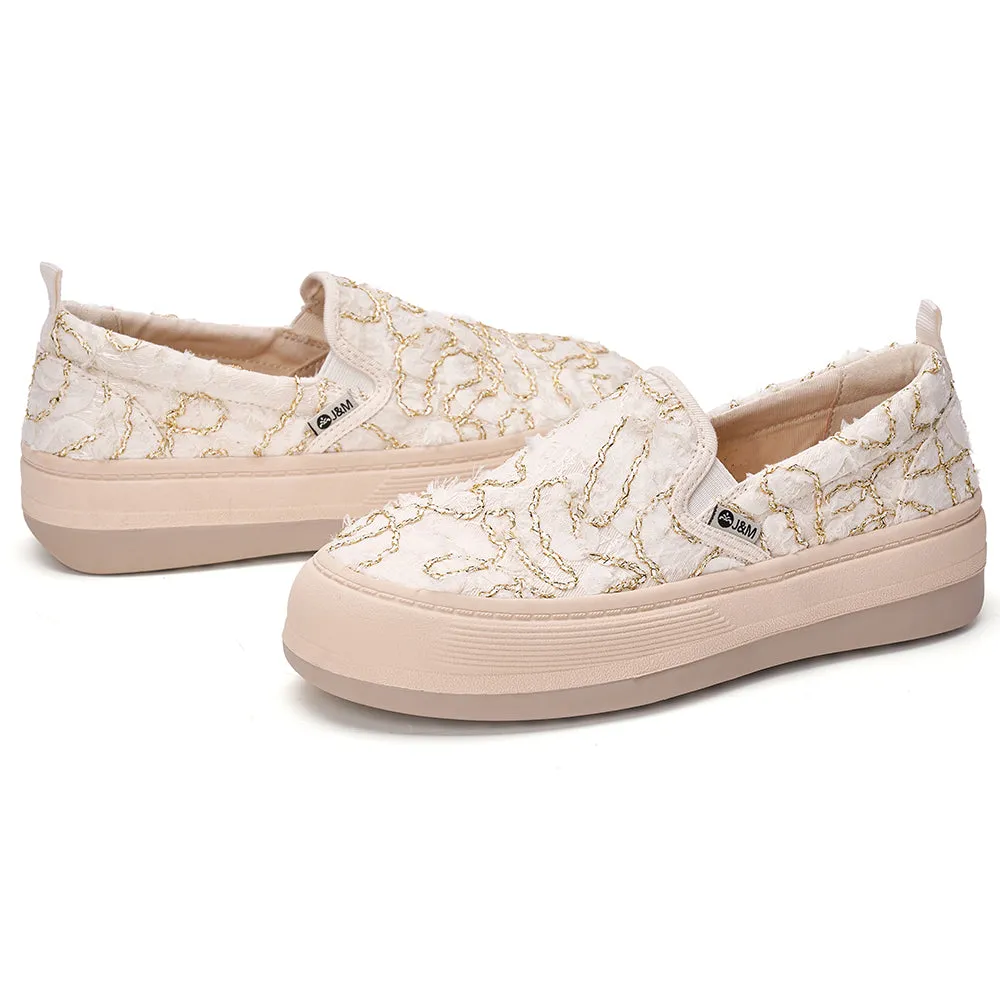 JOY&MARIO Women’s Slip-On Lace Platform in Purple-87820W
