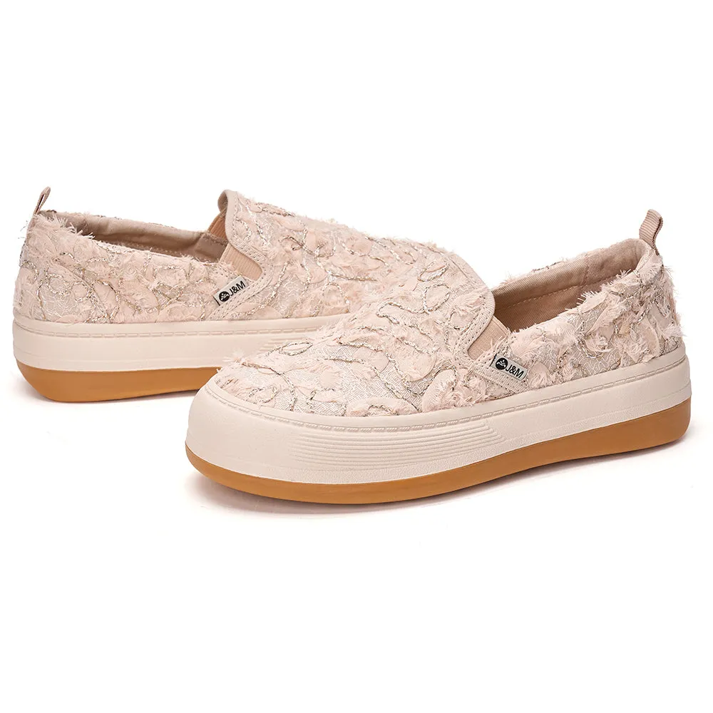 JOY&MARIO Women’s Slip-On Lace Platform in Purple-87820W