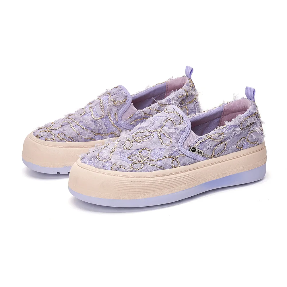 JOY&MARIO Women’s Slip-On Lace Platform in Purple-87820W
