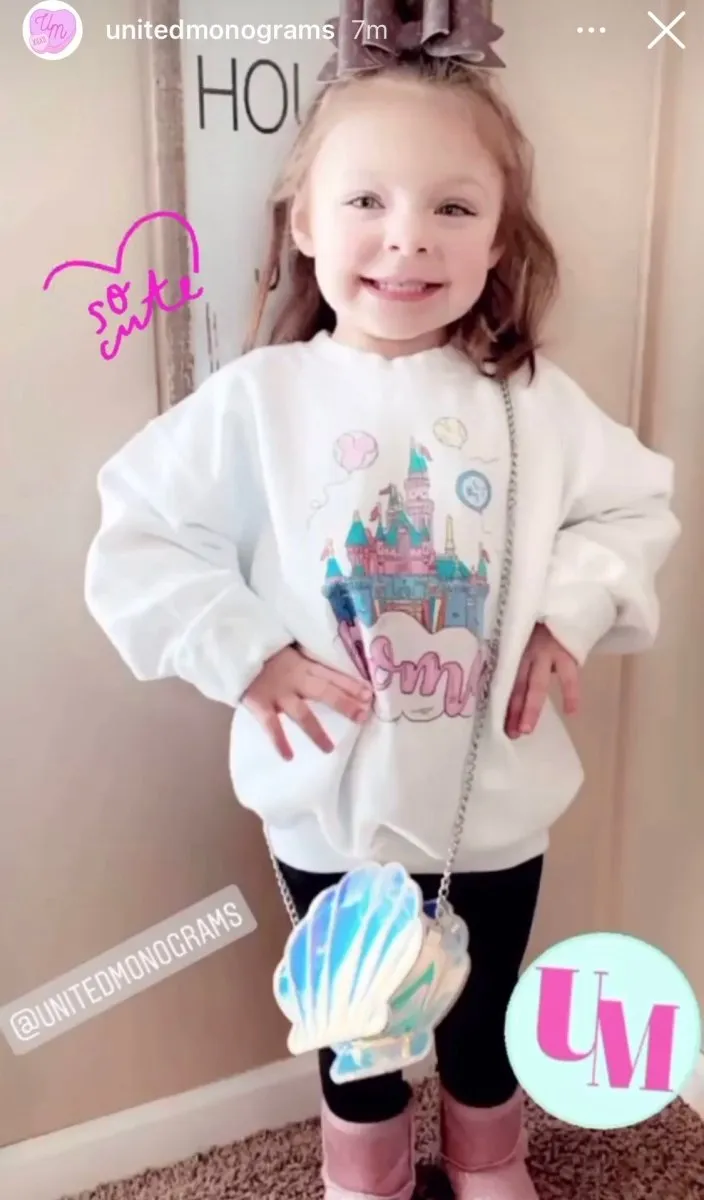 Kids Monogrammed 'Disney Is Home' Crewneck Sweatshirt