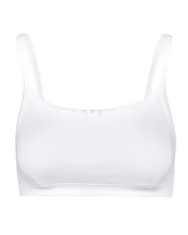 Lace Tank Crop - White