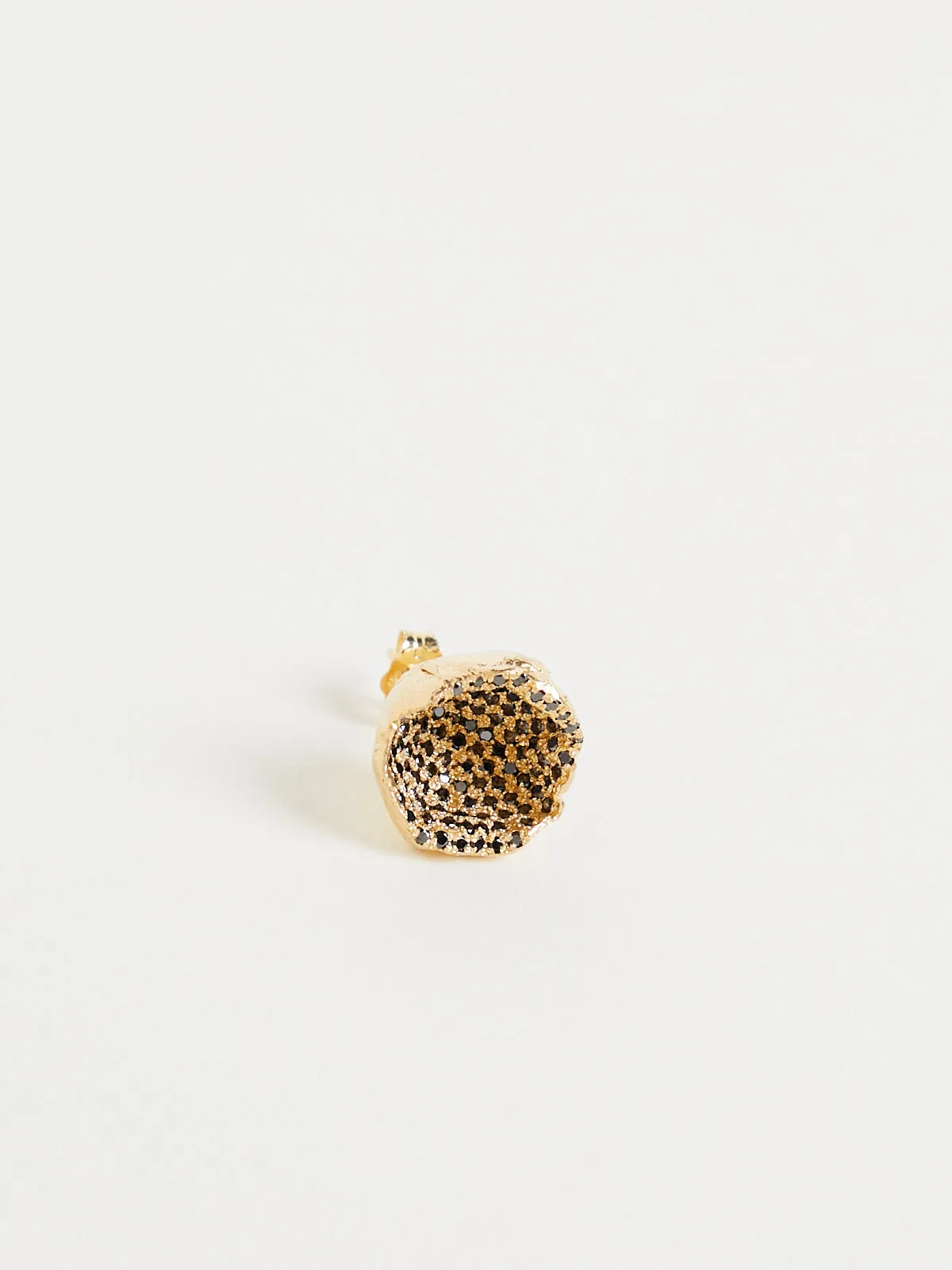 Large Hydra Studs in 18k Yellow Gold with Grey and Black Diamonds