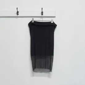 layered mesh miniskirt