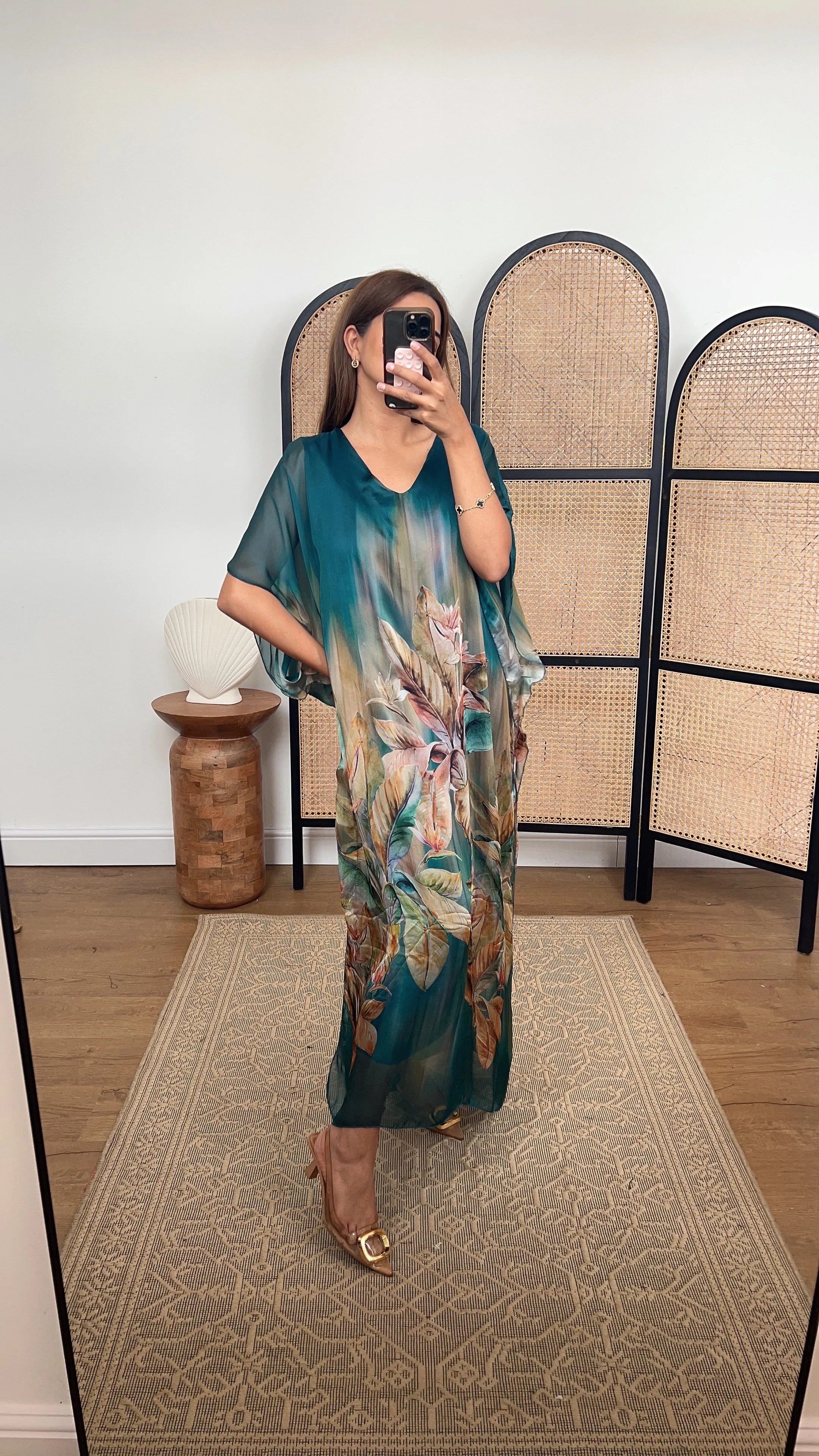 Lela dress in Teal