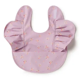 Lilac Bloom | Frill Snuggle Bib Waterproof