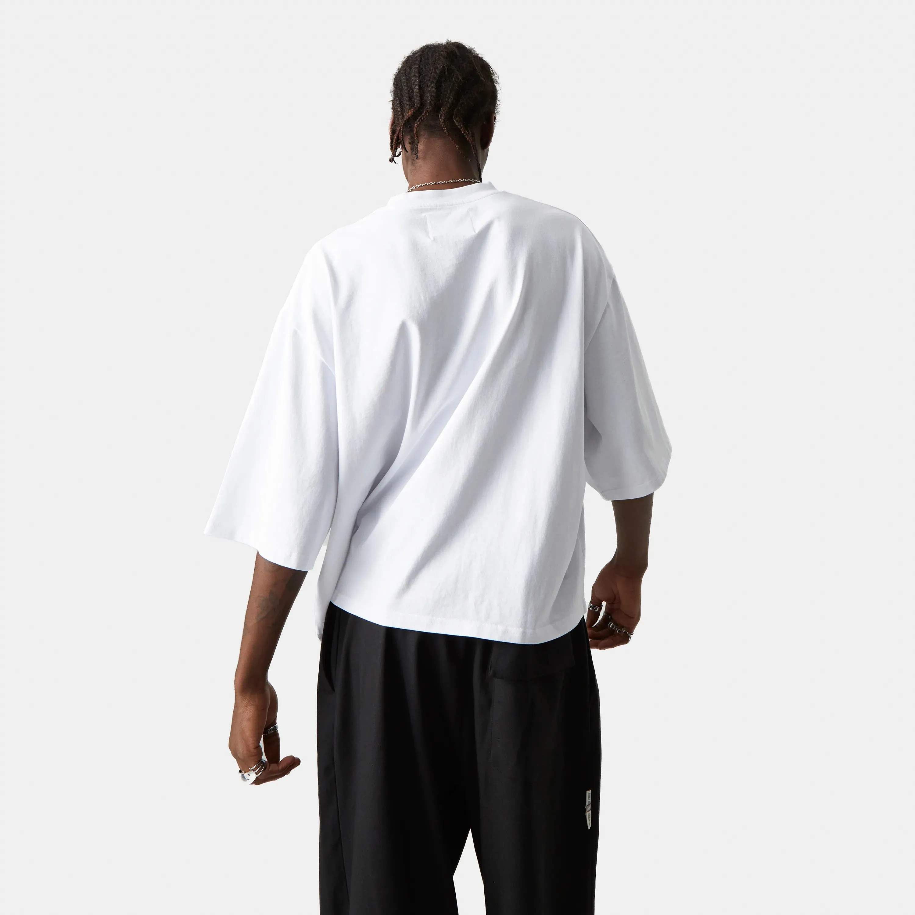 Logo Pearl Cropped Boxy Tee