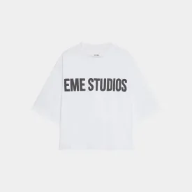 Logo Pearl Cropped Boxy Tee