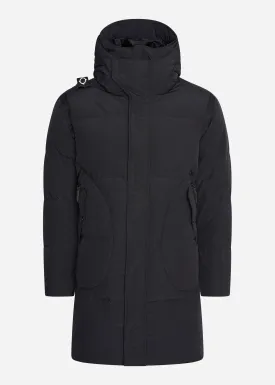 Long down coat - jet black