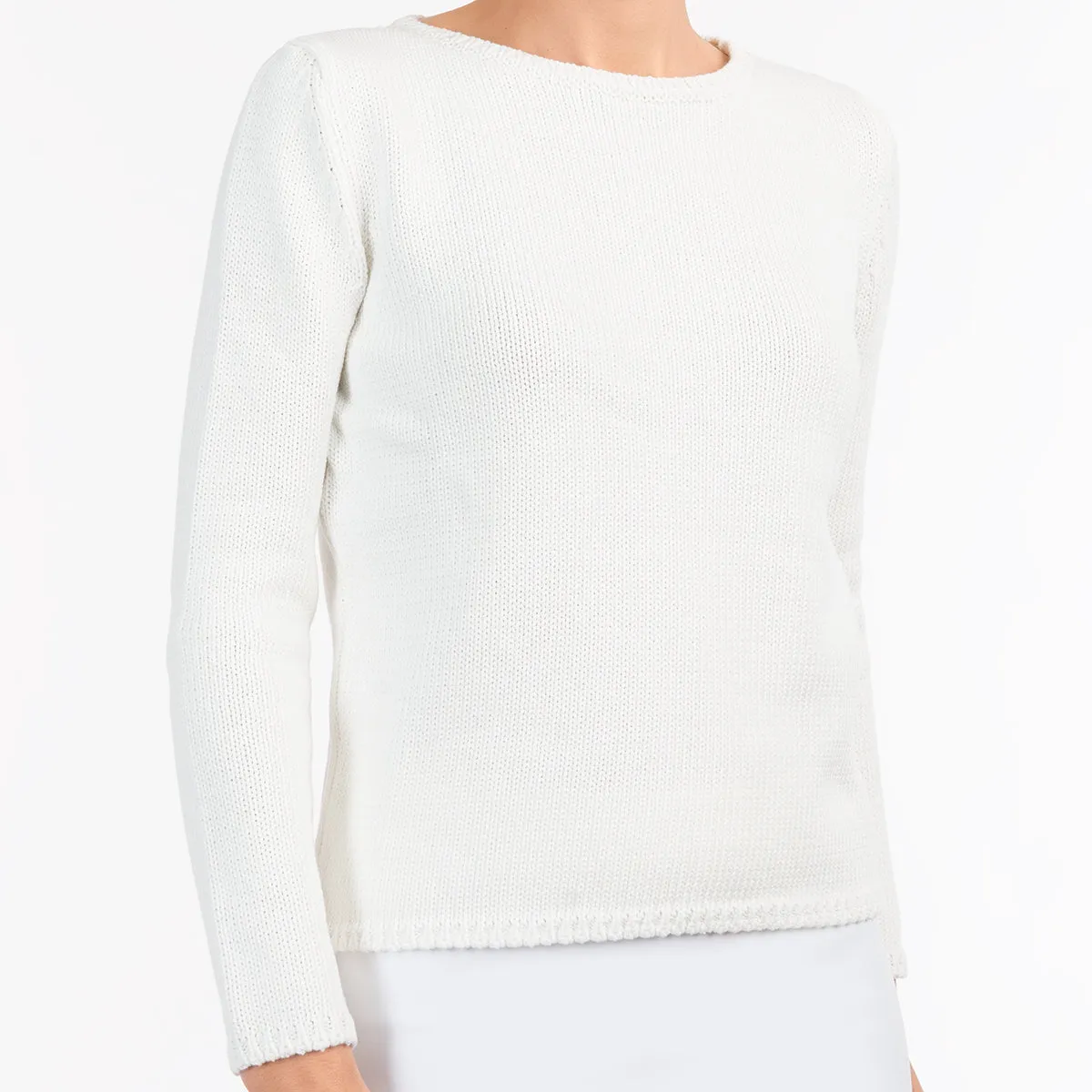 Long Sleeve Pullover in Off White