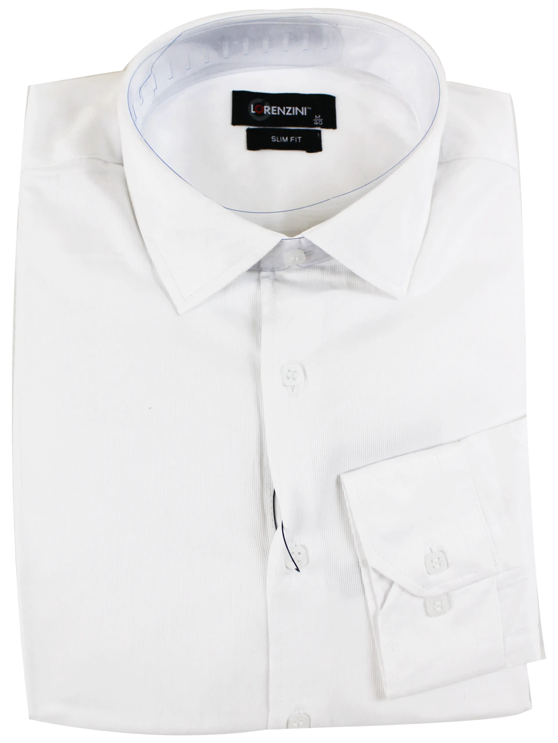 LORENZINI White Slim Fit L/S Shirt