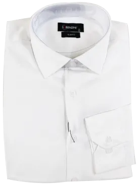 LORENZINI White Slim Fit L/S Shirt