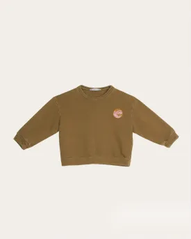 Luka Sweatshirt Organic Cotton Sweatshirt Camel