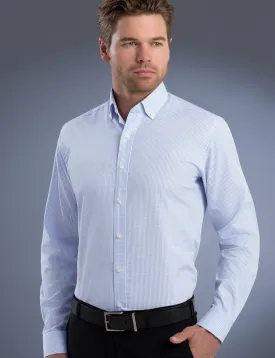 Mens Mini Check Slim Fit Business Shirt