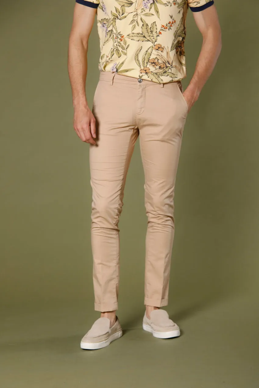 Milano Style pantalone chino uomo in gabardina stretch extra slim fit ①