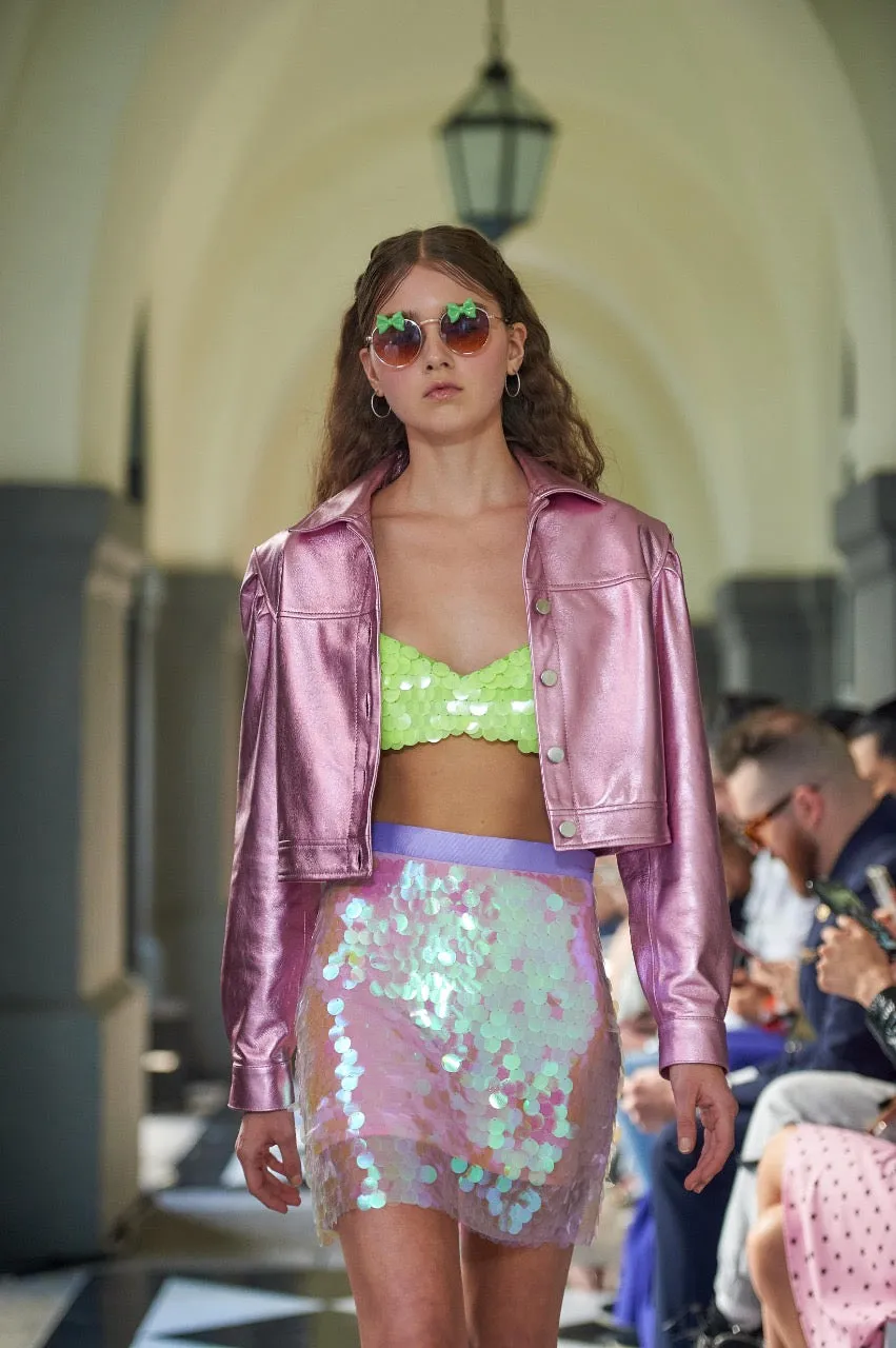 MUECA JACKET CROP ROSA preorder