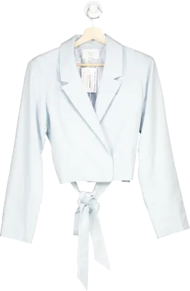 NA-KD Light Blue Hanna Schönberg Cropped Blazer EU 36 UK 8