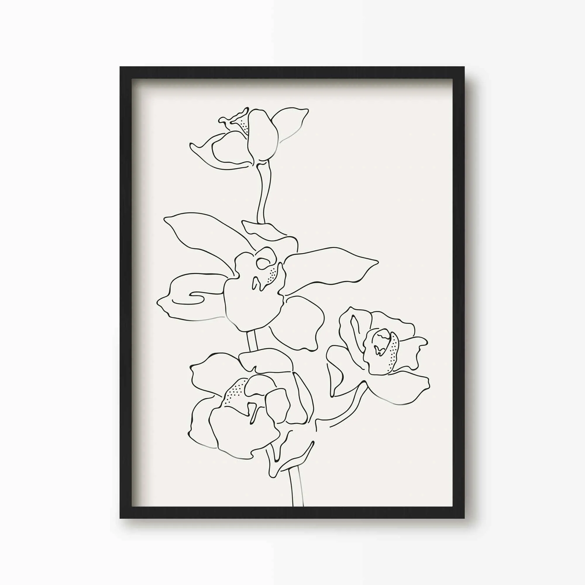 Orchid Flowers 2 Line Art Print