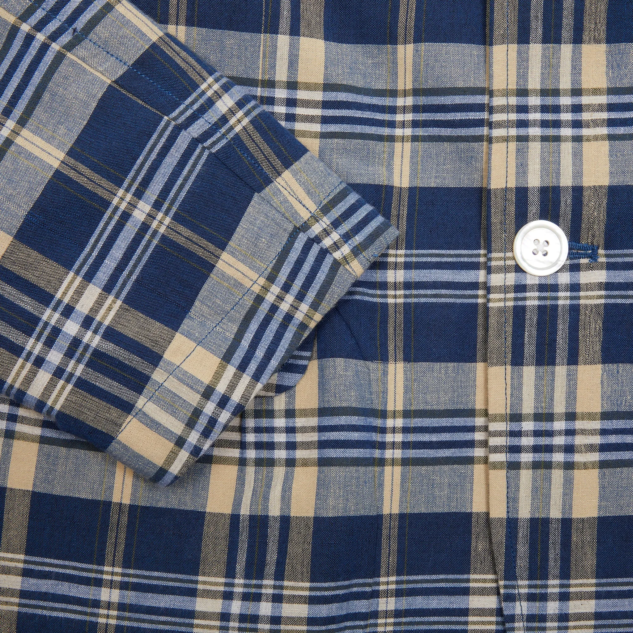 Original Madras Summer Jacket in Blue / Sand Check No.39