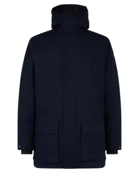 Parka uomo blu con cappuccio