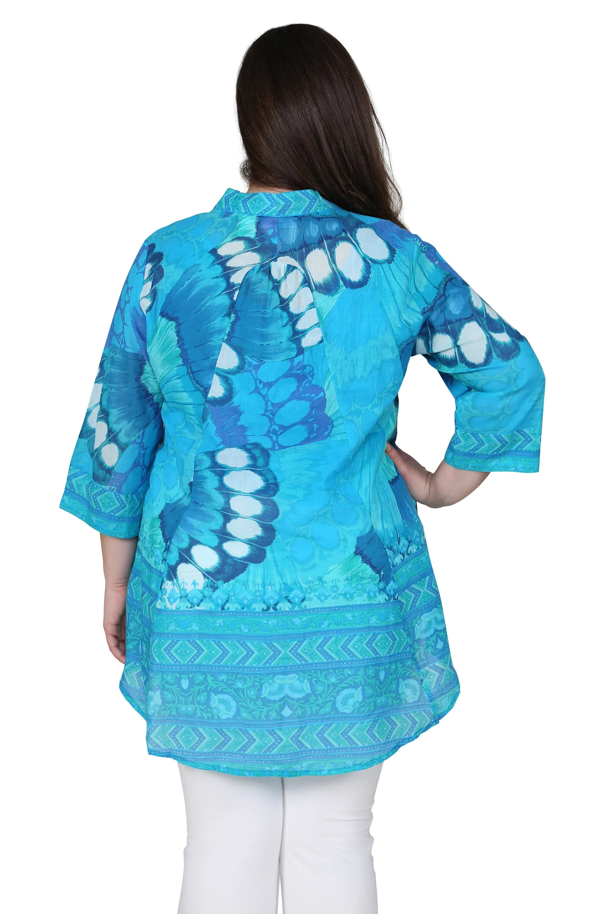 Plus Size Butterfly Wing Flyaway Top