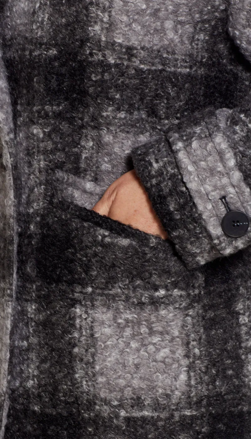 POLY BOUCL PEACOAT