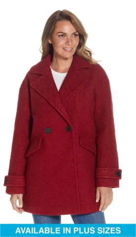 POLY BOUCL PEACOAT