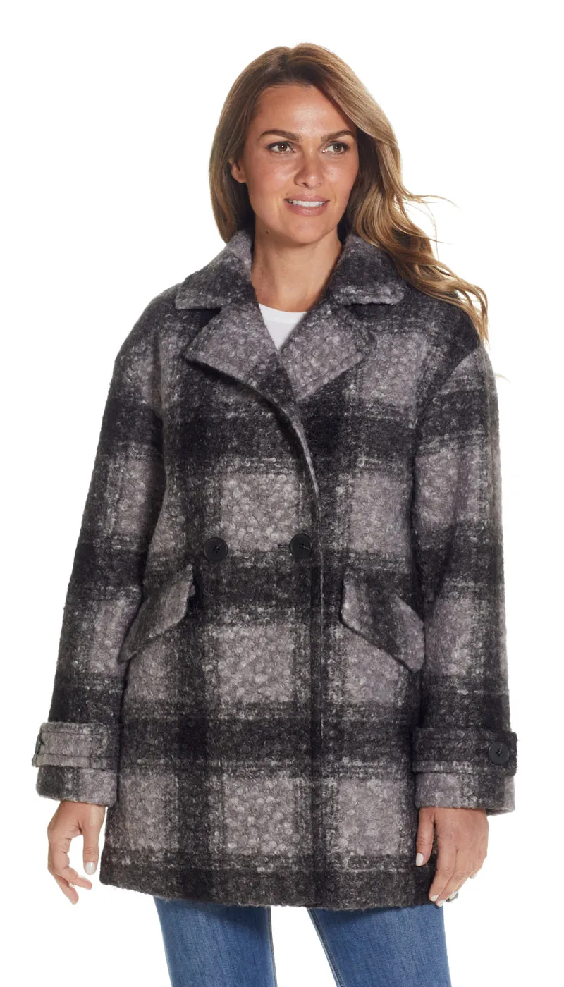 POLY BOUCL PEACOAT