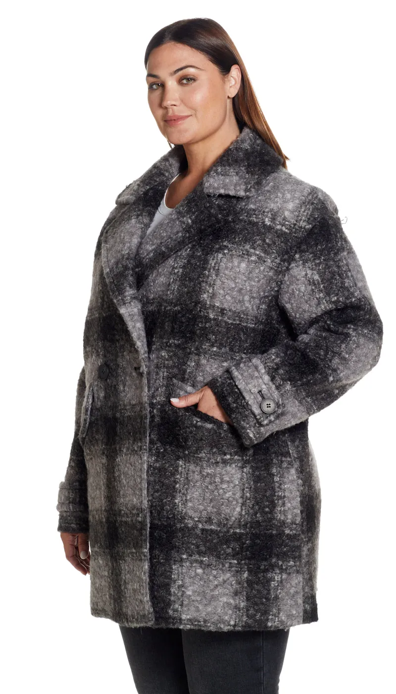POLY BOUCL PEACOAT