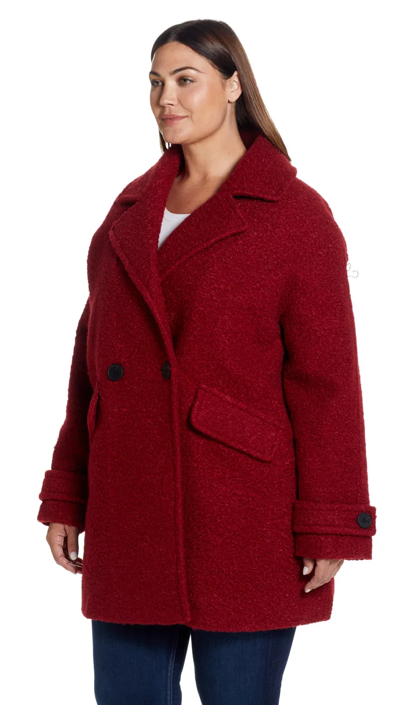 POLY BOUCL PEACOAT