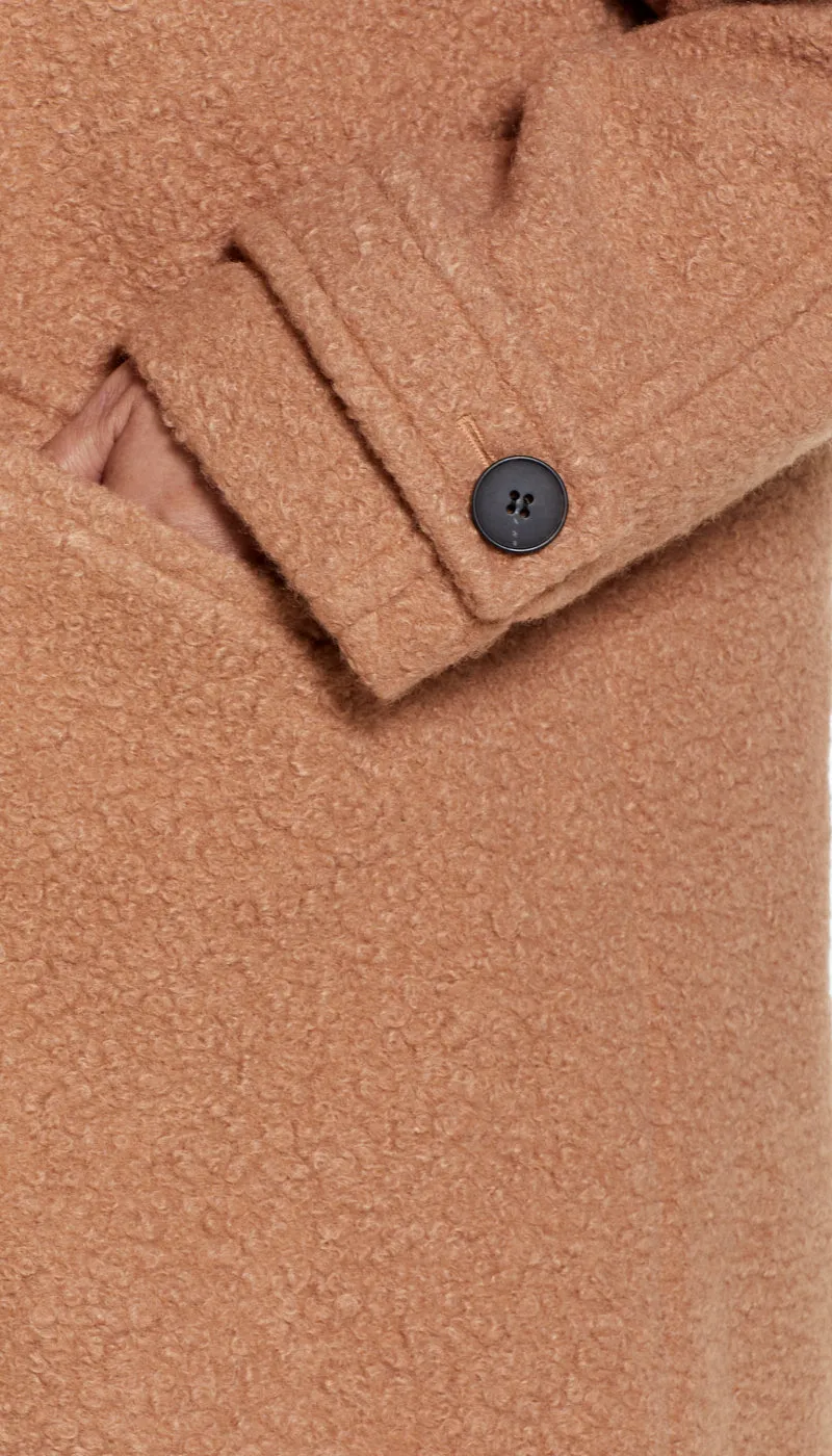 POLY BOUCL PEACOAT