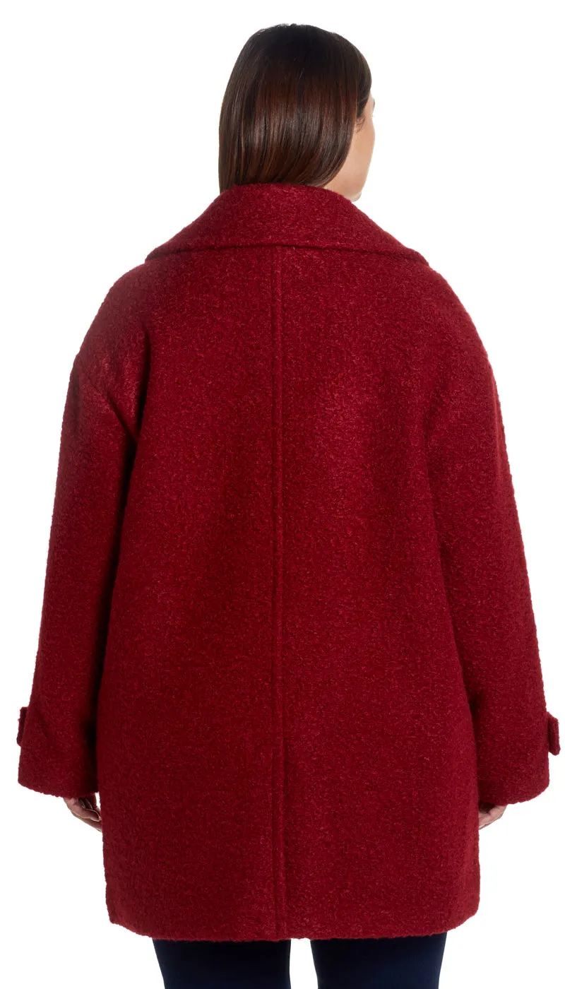 POLY BOUCL PEACOAT