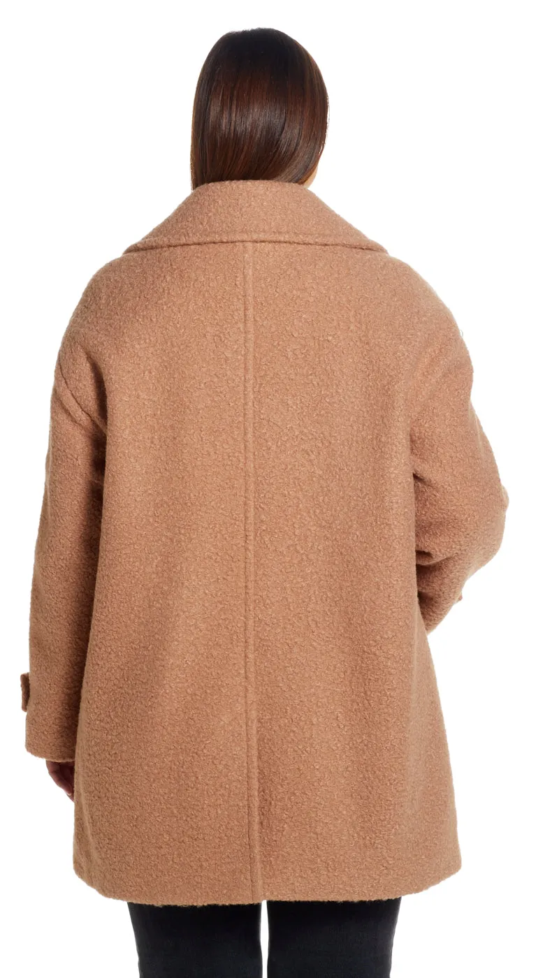 POLY BOUCL PEACOAT