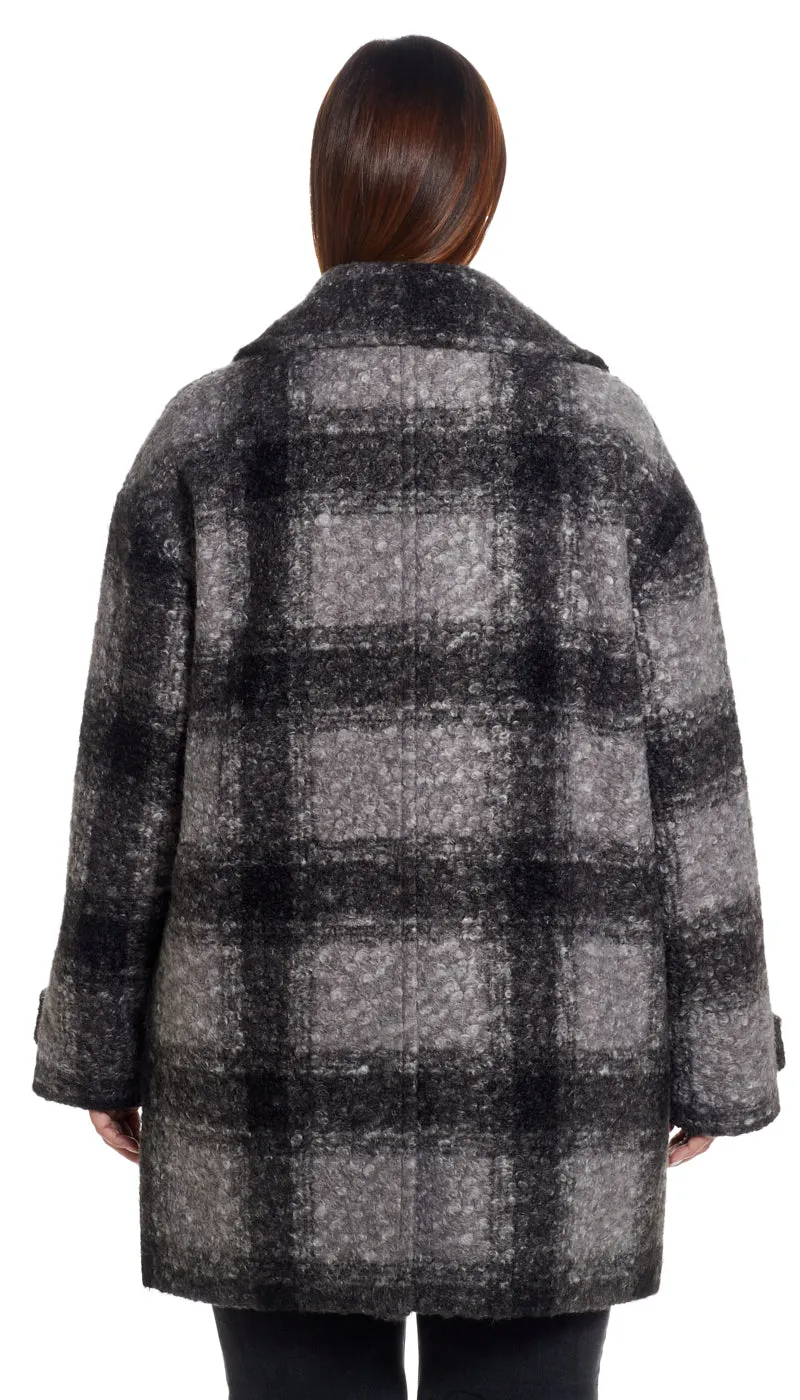 POLY BOUCL PEACOAT