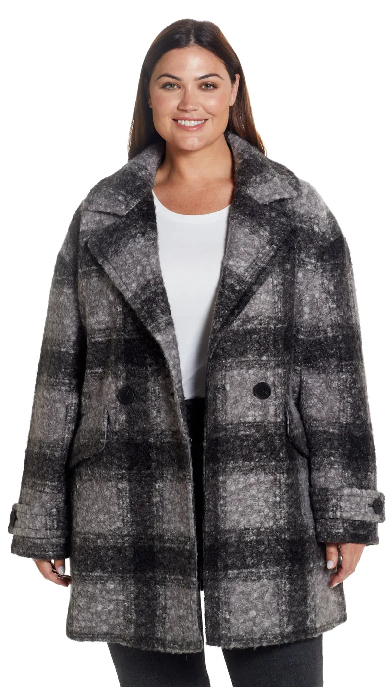 POLY BOUCL PEACOAT