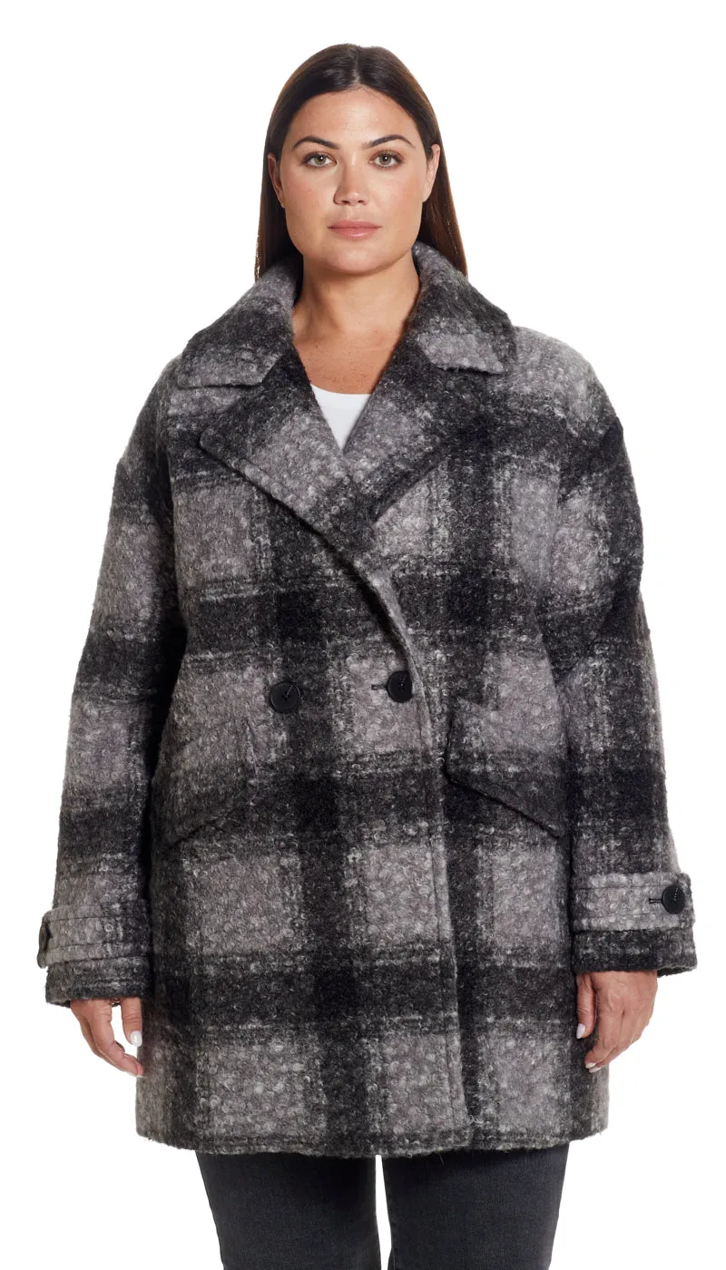 POLY BOUCL PEACOAT